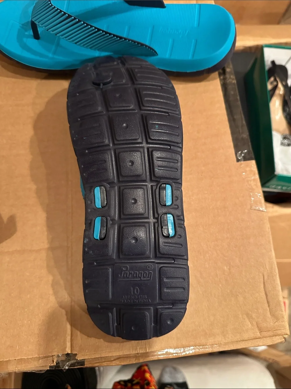 Men's Teal Flip Flop Sandals - Unknown Brand 10
